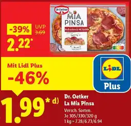 Lidl Dr. Oetker La Mia Pinsa Angebot