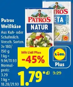 Lidl Patros Weißkäse Angebot