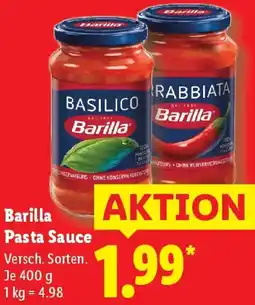 Lidl Barilla Pasta Sauce Angebot