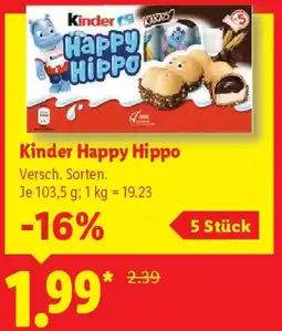 Lidl Kinder Happy Hippo Angebot