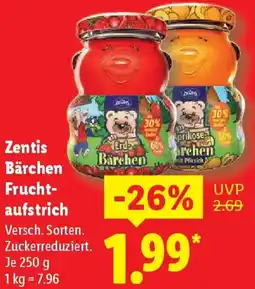 Lidl Zentis Bärchen Fruchtaufstrich Angebot