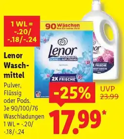Lidl Lenor Waschmittel Angebot