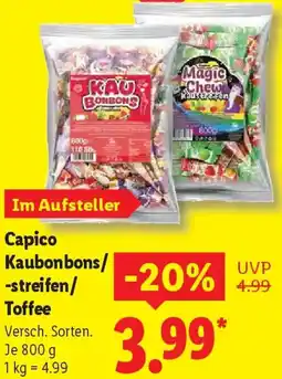 Lidl Capico Kaubonbons/ -streifen/ Toffee Angebot