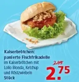 Multi Markt Kaiserbrötchen: panierte Fischfrikadelle Angebot