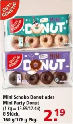 Multi Markt GUT&GÜNSTIG Mini Schoko Donut oder Mini Party Donut Angebot