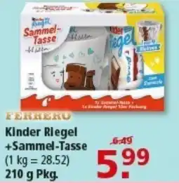 Multi Markt FERRERO Kinder Riegel +Sammel-Tasse Angebot