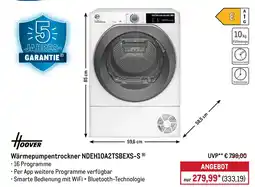METRO HOOVER Wärmepumpentrockner NDEH10A2TSBEXS-S Angebot