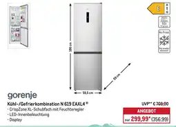 METRO gorenje Kühl-/Gefrierkombination N 619 EAXL4 Angebot