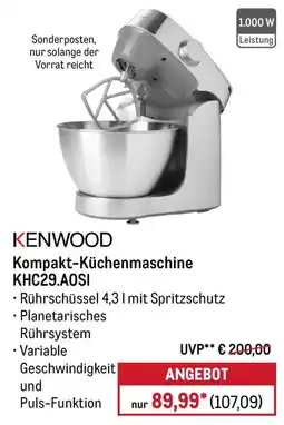 METRO KENWOOD Kompakt-Küchenmaschine KHC29.AOSI Angebot