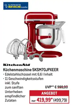 METRO KitchenAid Küchenmaschine 5KSM70JPXEER Angebot