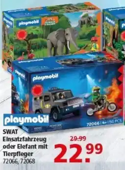 Multi Markt playmobil Einsatzfahrzeug oder Elefant mit Tierpfleger Angebot