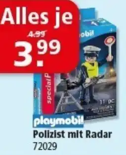 Multi Markt playmobil Polizist mit Radar Angebot