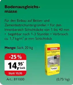 Holz Possling weber Bodenausgleichsmasse Angebot