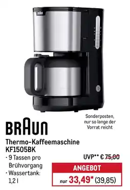 METRO BRAUN Thermo-Kaffeemaschine KF1505BK Angebot