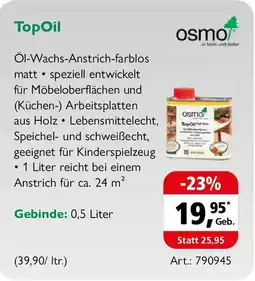 Holz Possling osmo TopOil Angebot