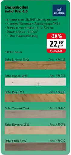 Holz Possling KAINDL Designboden Solid Pro 6.0 Angebot