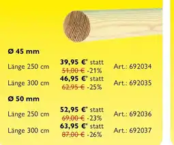 Holz Possling Handlauf Kiefer roh Angebot