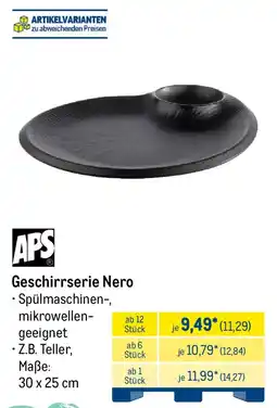 METRO APS Geschirrserie Nero Angebot