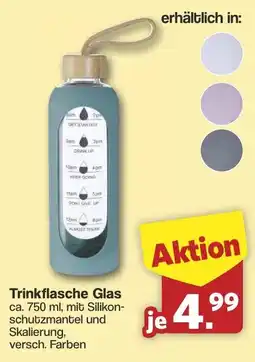 Famila Nord West Trinkflasche Glas Angebot