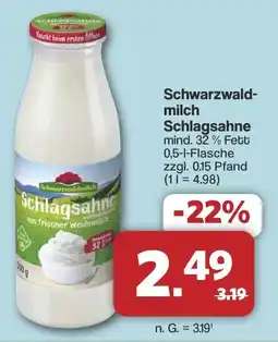 Famila Nord West Schwarzwaldmilch Schlagsahne Angebot