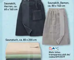 Aldi Nord Novitesse Saunatuch Angebot