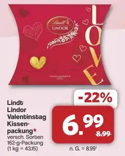Famila Nord West Lindt Lindor Valentinstag Kissen- packung Angebot