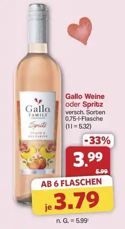 Famila Nord West Gallo Weine oder Spritz Angebot