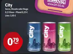 Getränke Hoffmann City Secco, Rosato oder Hugo Angebot