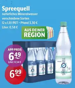 Getränke Hoffmann Spreequell natürliches Mineralwasser Angebot
