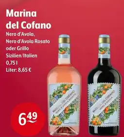Getränke Hoffmann Marina del Cofano Nero d'Avola, Nero d'Avola Rosato oder Grillo Angebot