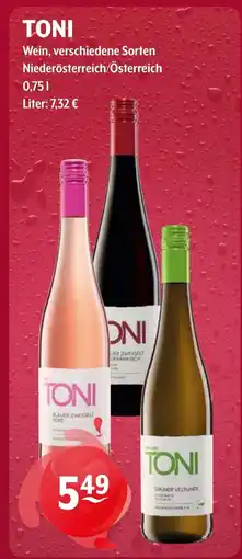 Getränke Hoffmann TONI Wein, verschiedene Sorten Angebot