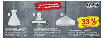 toom Baumarkt Stiltalent Pendelleuchte „conart“, „conwire“ Oder „conround“ Angebot