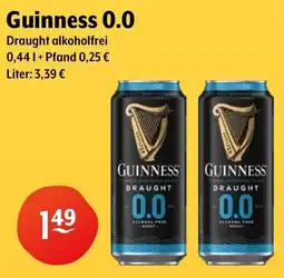 Getränke Hoffmann Guinness 0.0 Draught alkoholfrei Angebot