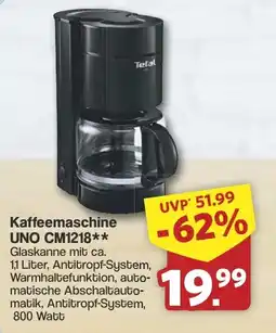 Famila Nord West Tefal Kaffeemaschine UNO CM1218 Angebot