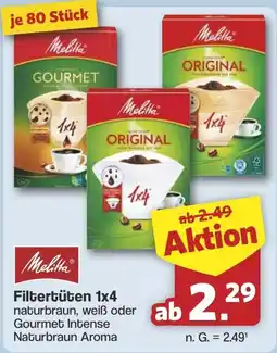 Famila Nord West Melitta Filtertüten 1x4 Angebot