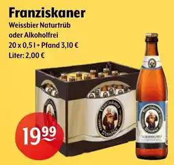Getränke Hoffmann Franziskaner Weissbier Naturtrüb oder Alkoholfrei Angebot