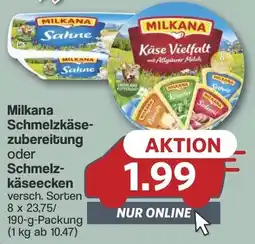 Famila Nord West Milkana Schmelzkäse zubereitung oder Schmelzkäseecken Angebot
