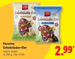 Lidl Favorina Schokoladen-Eier Angebot