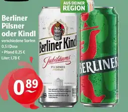Getränke Hoffmann Berliner Pilsner oder Kindl Angebot