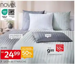 XXXLutz Novel satin-bettwäsche-garnitur „dobby“, ca. 135 x 200 und 80 x 80 cm Angebot