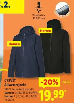 Lidl Crivit allwetterjacke damen Angebot