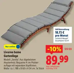 Lidl Livarno home gartenliege Angebot