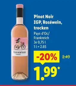 Lidl Pinot noir igp, roséwein Angebot