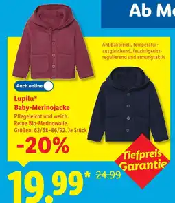 Lidl Lupilu baby-merinojacke Angebot