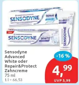 Budni Sensodyne Advanced White oder Repair&Protect Zahncreme Angebot