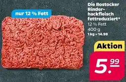 NETTO Die Rostocker Rinderhackfleisch fettreduziert Angebot