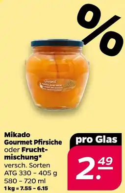 NETTO Mikado Gourmet Pfirsiche oder Fruchtmischung Angebot