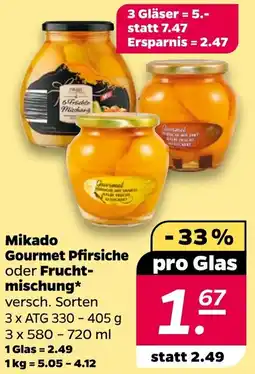 NETTO Mikado Gourmet Pfirsiche oder Fruchtmischung Angebot
