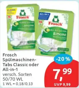 Budni Frosch Spülmaschinen- Tabs Classic oder All-in-1 Angebot