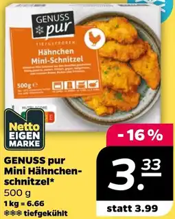 NETTO GENUSS pur Mini Hähnchenschnitzel Angebot